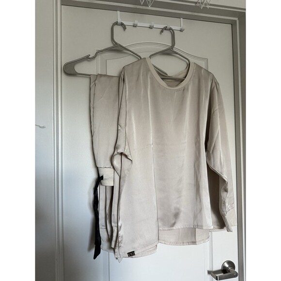 Rogue Other - ROUGE by Minky Couture Satin Pajama Set XXL Beige 2 Piece Lounge Sleepwear